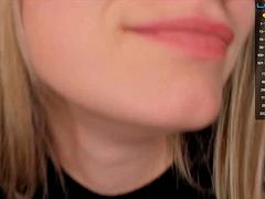 Blond, Fetisj, Ondergoed, Klein, Alleen, Strippen, Tiener, Tieten likken