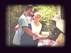 Grosser arsch, Grosse titten, Braunhaarige, Geschnappt, Hd, Reiten, Sohn, Titten