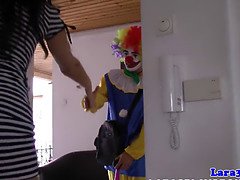 Bizarre british milf pussy fucked by clown