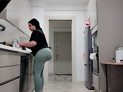 Grote mammen, Bruinharig, Man die toekijkt, Hardcore, Likken, Rijpe lesbienne, Bekijker, Vrouw