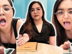 Asiatisch, Blasen, Spermaladung, Filipina, Handjob, Masturbation, Pov, Titten