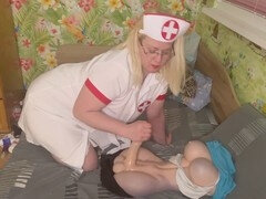 Arzt, Handjob, Krankenschwester, Elasthan, Spielzeuge