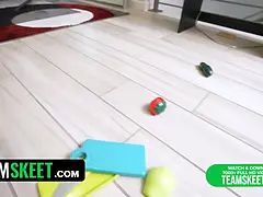 Babysitter Lulu Chu by inserting her petite asian snatch