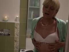Leie, Blondine, Frau, Hd, Reif, Mutti, Dusche, Solo