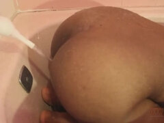 Tetas grandes, Morena, Ébano, Hembra, Peludo, Hd, Ducha, Solo