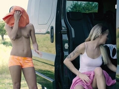 Kont, Gek, Tsjechisch, Erotisch, Lesbisch, Likken, Kut duiken, Tieten likken