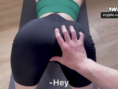 Enthousiasteling, Grote kont, Pijpbeurt, Stel, Sperma shot, Vies praten, Sportzaal, Huisgemaakt