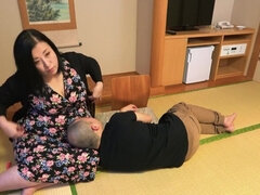 素人, ぽっちゃり, デカパイ, フェラチオ, ズームショット, お婆さん, 淫乱熟女, 母