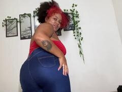 Enthousiasteling, Kont naar mond, Mooie dikke vrouwen, Mooi, Grote kont, Spijkerbroeken, Moeder, Alleen
