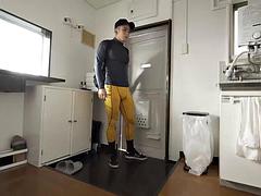 アナル, アジア人, 目瞪口呆, ゲイ, ジム, オナニー, ピアス, おもちゃ