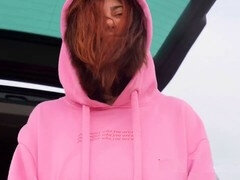 18, 浴室, 大学生, ジーンズ, アウトドア, 赤毛, 喫煙, ティーン