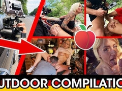 Sucer une bite, Brunette brune, Compilation, Allemand, Hard, De plein air, Pov, Public