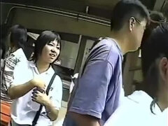 Leie, Asiatisch, Kompilation, Japanische massage, Im freien, Öffentlich, Unter dem rock, Spanner