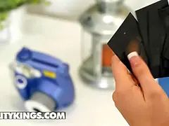 Helena Price goes to shop to buy a banana and she finds Chloe Temple in her room jerking - reality kings