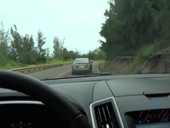 Auto, Fingern, Latina, Masturbation, Im freien, Öffentlich, Muschi, Abendanzug
