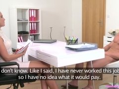 美女, フェラチオ, 女, 下着, お金, オフィス, 現実