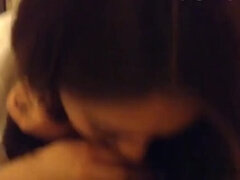 Young Chinese Teen with Hairy Pussy Sucks and Rides Cock in POV Hardcore Fuck