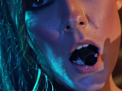 Curvy glamor babe in stockings smoking before fucking