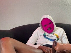 Grosser schwanz, Schwarz, Maske