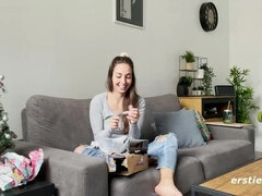 Hot German Brunette Ana B Plays with Her New Sex Toy - Solo Masturbation & Orgasm