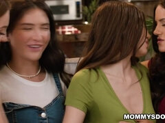 The stepdaughters fulfill's Penny's sexual fantasies