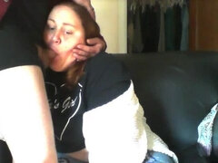 素人, フェラチオ, 巨大, 赤毛, ラフ, フェラする, 妻