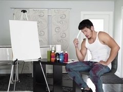 Gros seins, Brunette brune, Tir de sperme, En levrette, Hard, Hd, Seins naturels, Bureau