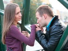 Anaal, Grote lul, Bruinharig, Hondjeshouding, Natuurlijke tieten, Klein, Mager, Tieten likken