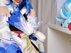 Asiatisch, Grosse titten, Masturbation, Titten