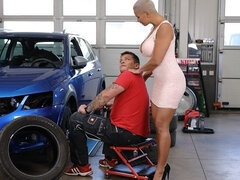 Big tits, Blowjob, Busty, Car, Crazy, Hd, Heels, Milf