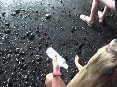 Amateur, Plage, Bikini, Petite amie, Orgasme, De plein air, Pov, Public