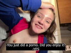 Amateur, Grosse bite, Sucer une bite, Éjaculation interne, Fille, Queue, Petite femme, Adolescente