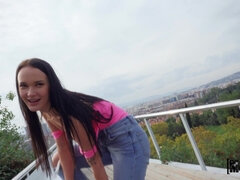 Leie, Schwarz, Blasen, Schwanz, Europäisch, Hardcore, Natürlichen titten, Im freien