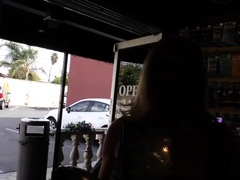 Big titted glory hole blowjob slut fucks and loves facial