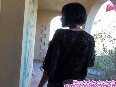 18 jaar, Enthousiasteling, Duits, Lesbisch, Buiten, Klein, Voorbinddildo, Tiener