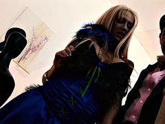 アナル, デカパイ, ブロンド, フェラチオ, エロ熟女, 下着, 淫乱熟女, ポルノスター