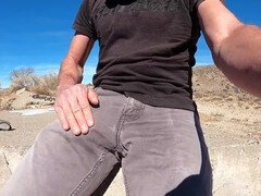 Leie, Amerikanisch, Grosser schwanz, Pummelig, Schwul, Masturbation, Öffentlich, Solo