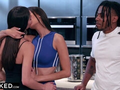 Emily & Eliza Crave their Married Trainers Huge BIG BLACK PENIS