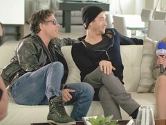 アメリカ人, フェラチオ, ダブル開発, 巨大, 三人, オッパイの