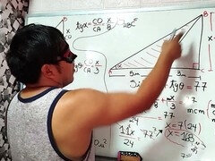 ASMR session with Peruvian instructor Azaghal and a young student featuring internal ejaculation
