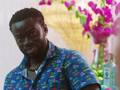 Strand, Zwart, Blond, Pijpbeurt, Sperma in gezicht, Handbeurt, Rijden, Tieten likken