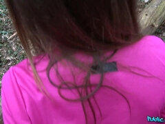 Amateur, Cul, Brunette brune, Seins naturels, De plein air, Pov, Public, Nénés