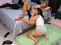 Menage a trois, amateur hotwife, orgia bisexual