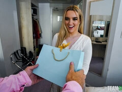 Grosser arsch, Grosser schwanz, Grosse titten, Blondine, Blasen, Hundestellung, Fett, Penis