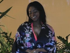 デカパイ, 黒人, イギリス人, 巨乳な, 黒人, ハードコア, プール, タトゥー