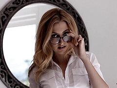 cute light-haired college girl Alexa Grace getting drilled deep