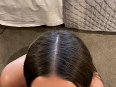 素人, デカチン, デカパイ, フェラチオ, 茶髪の, 巨乳な, イく瞬間, 顔射