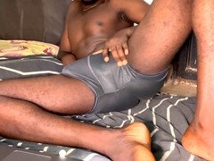 Just giving some attention to my huge black man meat