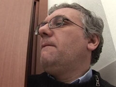 Grandpa Watches Hot Teen Pamela Lolli Shower Then Fucks Her and Cums on Her Big Tits