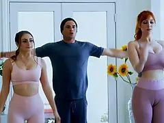 Huge titted step mommy Ella Reese teaches her asian step daughter Mina Luxx how to unwind - freeuse fantasy